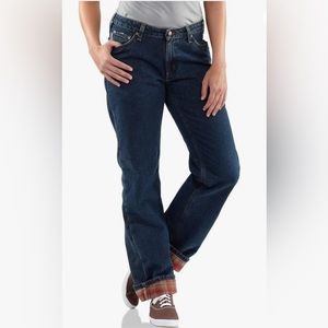 Carhartt Women’s Flannel-lined Straight Leg Jeans, Size 10 (3 pairs available)